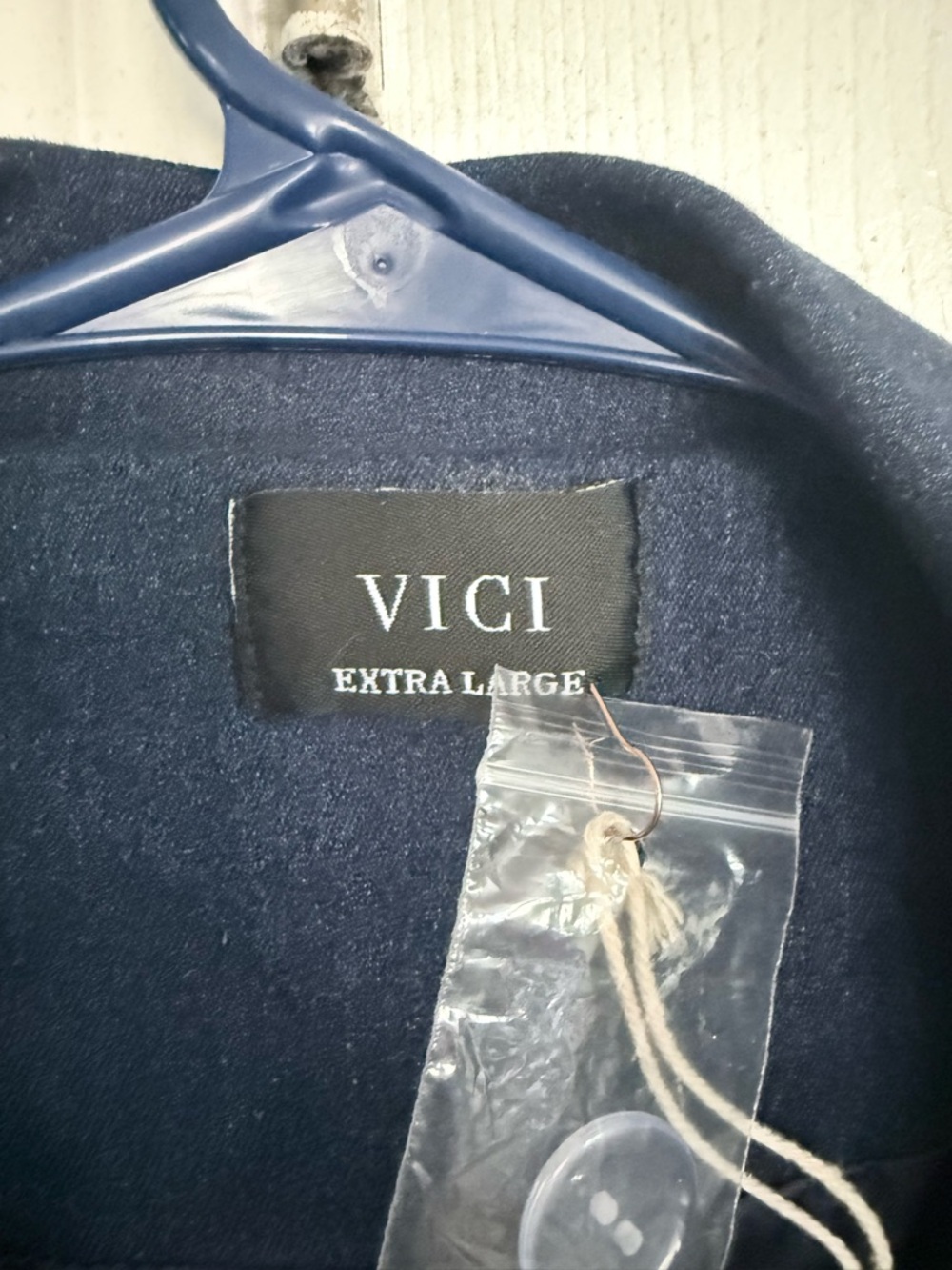 VICI Navy Blue Extra Large Top with Spare Button